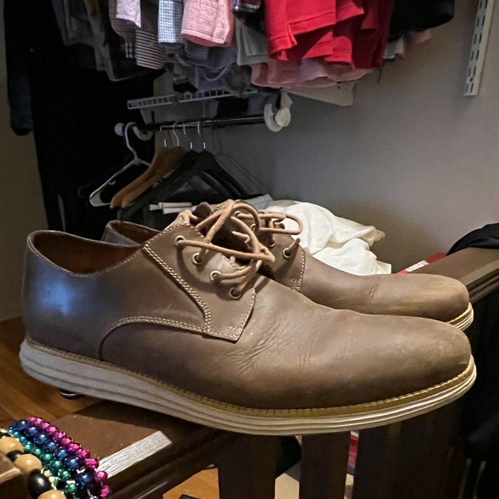 Cole Haan Brown Leather Oxfords Sz 14